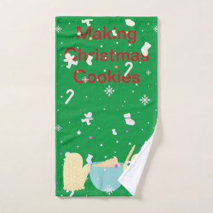 Weihnachtskekse machen handtuch