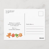 Weihnachtskekse Merry ein Foto Postkarte (Rückseite)