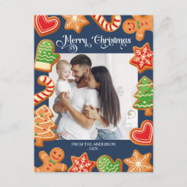 Weihnachtskekse Merry ein Foto Postkarte