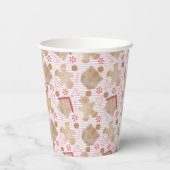 Weihnachtskekse mit Blue Stripe Paper Cups Pappbecher (Rückseite)
