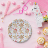 Weihnachtskekse mit Blue Stripe Paper Tellern Pappteller (Party)