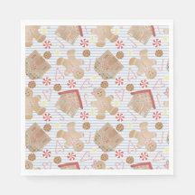 Weihnachtskekse mit Blue Stripe Paper Tellern