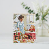 Weihnachtskekse mit meinem Ma-Foto machen Postkarte (Stehend Vorderseite)