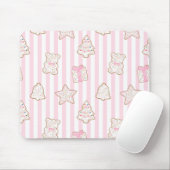 Weihnachtskekse mit rosa Streifen Mousepad (Mit Mouse)