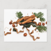 Weihnachtskekse mit Zimt Feiertagspostkarte (Vorderseite)