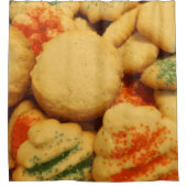 Weihnachtskekse mit Zuckersprinklen Duschvorhang (Vorderseite)