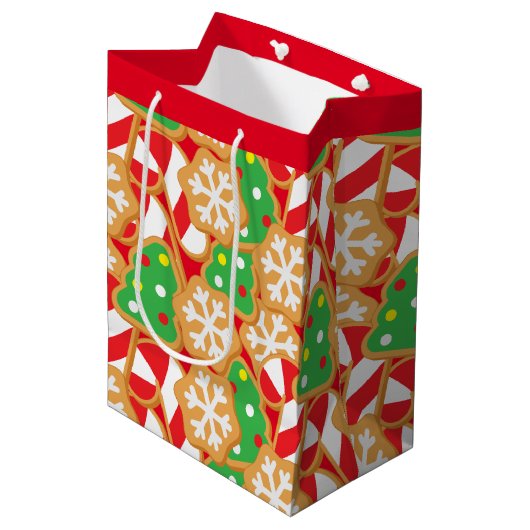 Weihnachtskekse Mittlere Geschenktüte (Vorderseite Schrägansicht)