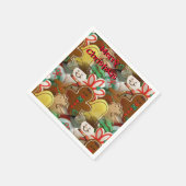 Weihnachtskekse Muster Napkin Serviette (Ecke)
