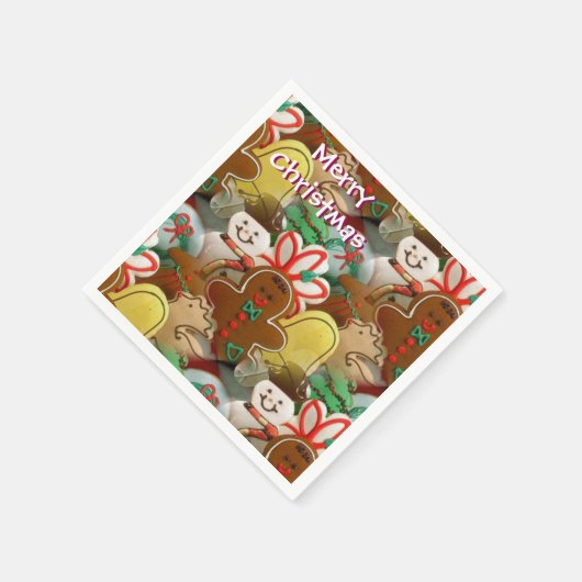 Weihnachtskekse Muster Napkins Serviette (Ecke)