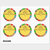 Weihnachtskekse nehmen Lebkuchen aus der Küche Runder Aufkleber (Blatt)