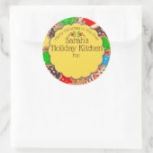 Weihnachtskekse nehmen Lebkuchen aus der Küche Runder Aufkleber (Tasche)