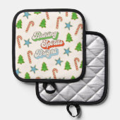 Weihnachtskekse Niedlich Topflappen (Vorderseite/Rückseite)