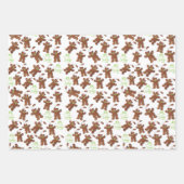 Weihnachtskekse Oh Snap Gingerbread Mann Muster Geschenkpapier Set (Vorderseite 3)