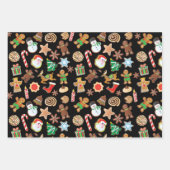 Weihnachtskekse Oh Snap Gingerbread Mann Muster Geschenkpapier Set (Vorderseite 2)