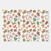 Weihnachtskekse Oh Snap Gingerbread Mann Muster Geschenkpapier Set (Vorderseite)