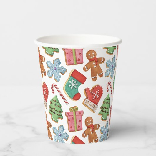 Weihnachtskekse Pappbecher (Rückseite)