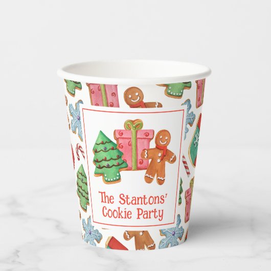 Weihnachtskekse Pappbecher (Vorderseite)