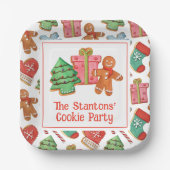 Weihnachtskekse Pappteller (Vorderseite)