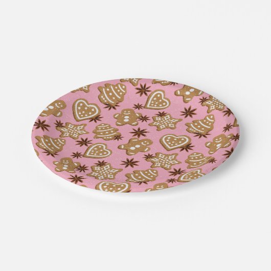 Weihnachtskekse Pappteller (Schrägansicht)