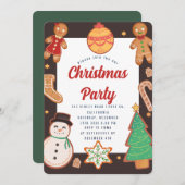 Weihnachtskekse-Party Einladung (Vorne/Hinten)