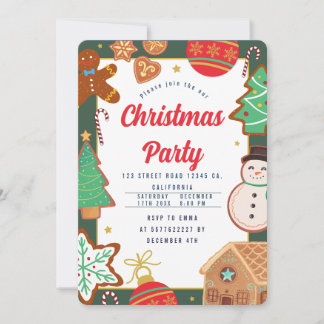 Weihnachtskekse-Party Einladung