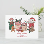 Weihnachtskekse Personalisierte Weihnachtskarte Feiertagskarte (Stehend Vorderseite)