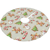 Weihnachtskekse Polyester Weihnachtsbaumdecke (Schrägansicht)