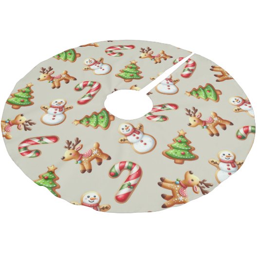 Weihnachtskekse Polyester Weihnachtsbaumdecke (Schrägansicht)