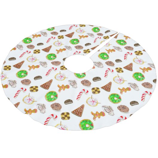 Weihnachtskekse Polyester Weihnachtsbaumdecke (Schrägansicht)