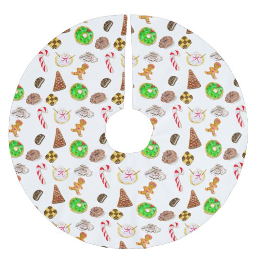 Weihnachtskekse Polyester Weihnachtsbaumdecke (Vorderseite)