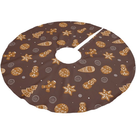 Weihnachtskekse Polyester Weihnachtsbaumdecke (Schrägansicht)