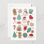 Weihnachtskekse Postkarte (Vorne/Hinten)