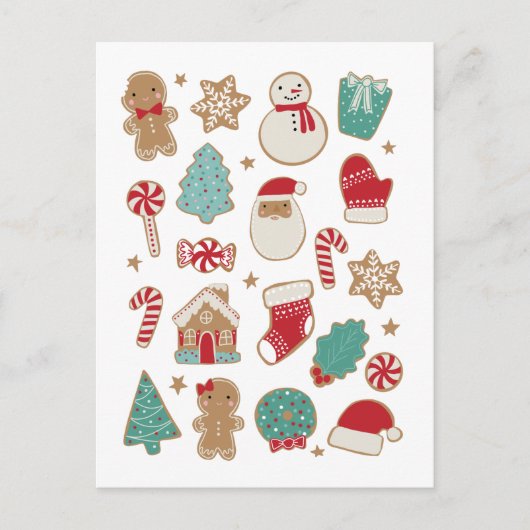 Weihnachtskekse Postkarte (Vorderseite)