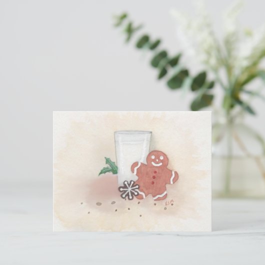 Weihnachtskekse Postkarte (Stehend Vorderseite)