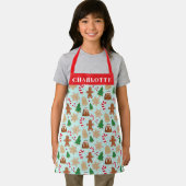 Weihnachtskekse Pudding Holiday Baking Kinder Name Schürze (Insitu)