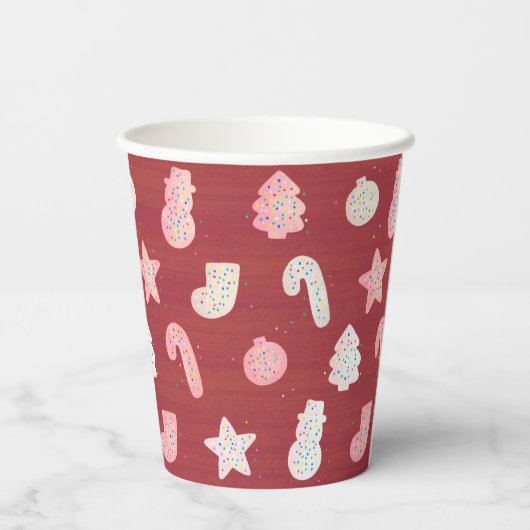 Weihnachtskekse Red Paper Cups Pappbecher (Rückseite)