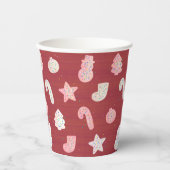 Weihnachtskekse Red Paper Cups Pappbecher (Vorderseite)