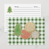 Weihnachtskekse Rezept-Karte Postkarte (Vorne/Hinten)
