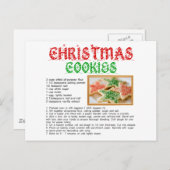 Weihnachtskekse Rezept Postkarte (Vorne/Hinten)