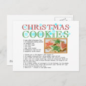 Weihnachtskekse Rezept Postkarte (Vorne/Hinten)