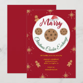 Weihnachtskekse Rotes Lebkuchen-Festfest Einladung (Vorne/Hinten)
