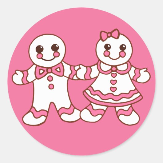 Weihnachtskekse Runder Aufkleber (Vorderseite)