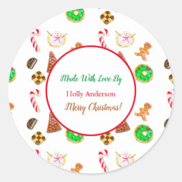 Weihnachtskekse Runder Aufkleber