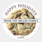 Weihnachtskekse Runder Aufkleber (Vorderseite)