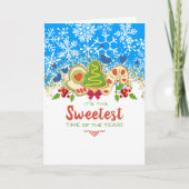 Weihnachtskekse Schneeflocken Backbäckerei Feiertagskarte (Vorderseite)