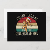 Weihnachtskekse Sie können mich nicht fangen Postkarte (Vorne/Hinten)