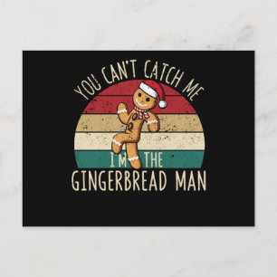 Weihnachtskekse Sie können mich nicht fangen Postkarte