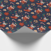 Weihnachtskekse, Strumpf, Candy Canes Geschenkpapier (Ecke)