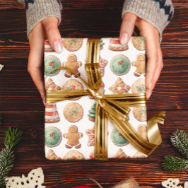 Weihnachtskekse tauschen Roten grünen Feiertag aus Geschenkpapier