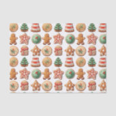 Weihnachtskekse tauschen Roten grünen Feiertag aus Seidenpapier (Vorderseite)